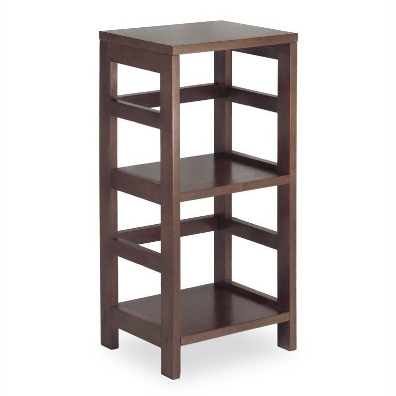Winsome 2 Section Shelving Unit In, Espresso Colored Shelves