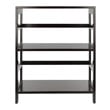 Winsome Leo 2-Section Wide Transitional Solid Wood Storage Book Shelf - Espresso
