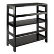 Winsome Leo 2-Section Wide Transitional Solid Wood Storage Book Shelf - Espresso