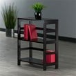 Winsome Leo 2-Section Wide Transitional Solid Wood Storage Book Shelf - Espresso