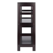 Winsome Leo 2-Section Wide Transitional Solid Wood Storage Book Shelf - Espresso