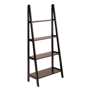 winsome 4 tier  a frame shelving unit in espresso beechwood