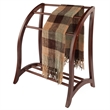 Winsome Betsy Quilt Solid Wood Blanket Rack Closet Organizer in Antique Walnut