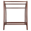 Winsome Betsy Quilt Solid Wood Blanket Rack Closet Organizer in Antique Walnut