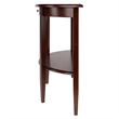 Winsome Concord Half Moon Transitional Solid Wood Console Table in Walnut