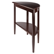 Winsome Concord Half Moon Transitional Solid Wood Console Table in Walnut