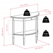 Winsome Concord Half Moon Transitional Solid Wood Console Table in Walnut