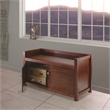 Winsome Charleston Storage Transitional Solid Wood Bench in Antique Walnut