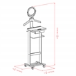 Winsome Vanity Rolling Transitional Solid Wood Valet Stand in Antique Walnut