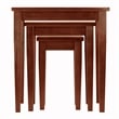 Winsome Regalia 3-Piece Transitional Solid Wood Nesting Tables in Anitque Walnut