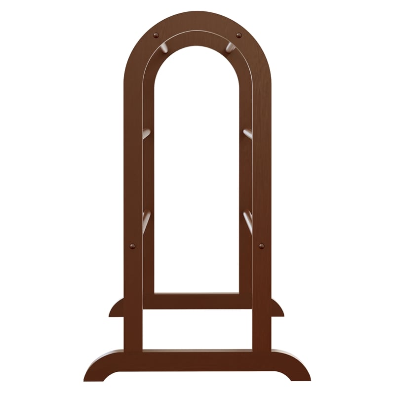 Winsome Eleanor Quilt Solid Wood Blanket Rack Closet Organizer in Antique Walnut