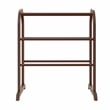 Winsome Eleanor Quilt Solid Wood Blanket Rack Closet Organizer in Antique Walnut