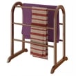 Winsome Eleanor Quilt Solid Wood Blanket Rack Closet Organizer in Antique Walnut