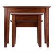 Winsome Bradley 3-Piece Transitional Solid Wood Nesting Tables in Antique Walnut