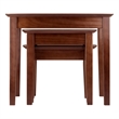 Winsome Bradley 3-Piece Transitional Solid Wood Nesting Tables in Antique Walnut
