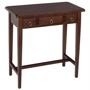 3 Drawer Hall Table in Antique Walnut - Solid Wood