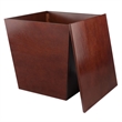 Winsome Mezo Tapereda Storage Solid Wood End Table in Antique Walnut