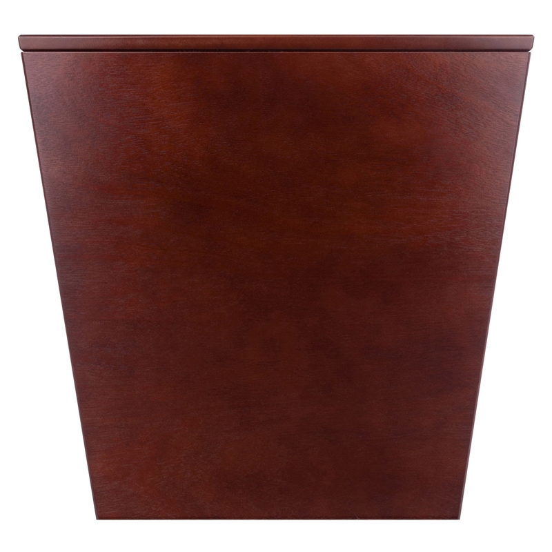 Winsome Mezo Tapereda Storage Solid Wood End Table in Antique Walnut
