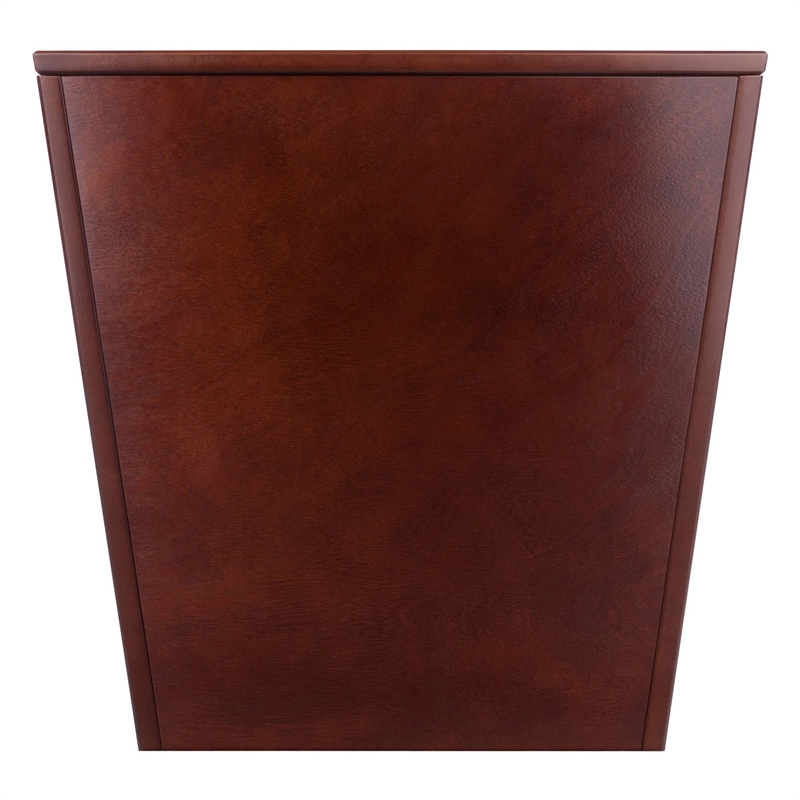 Winsome Mezo Tapereda Storage Solid Wood End Table in Antique Walnut