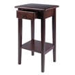 Winsome Regalia Phone Stand Solid Wood Accent Table in Anitque Walnut