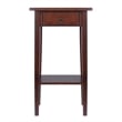Winsome Regalia Phone Stand Solid Wood Accent Table in Anitque Walnut