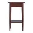 Winsome Regalia Phone Stand Solid Wood Accent Table in Anitque Walnut