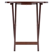 Winsome Corbett 5-Piece Oversize Solid Wood Snack Table Set in Walnut