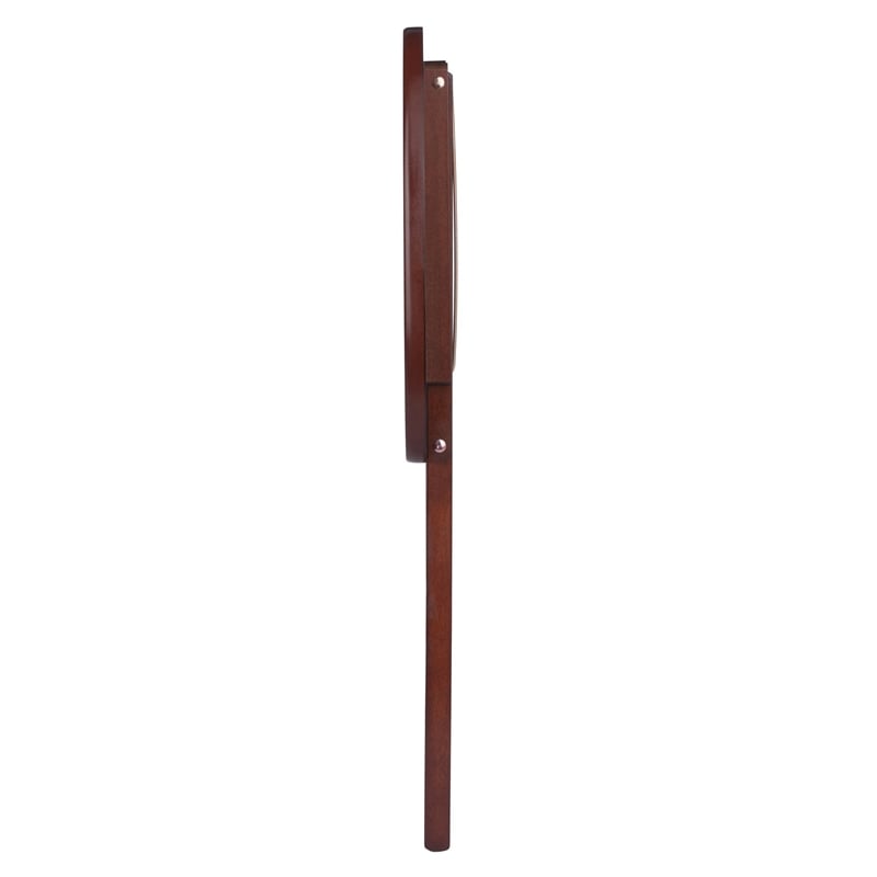 Winsome Corbett 5-Piece Oversize Solid Wood Snack Table Set in Walnut