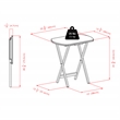 Winsome Corbett 5-Piece Oversize Solid Wood Snack Table Set in Walnut