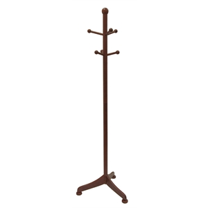 Winsome Philip 6 Pegs Standing Transitional Solid Wood Coat Rack in Walnut