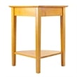 Winsome Studio Home Office Transitional Solid Wood Corner Table in Honey Pine