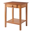 Winsome Studio Home Office Transitional Solid Wood Printer Stand in Honey Pine