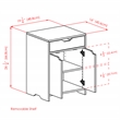 Winsome Nova 1-Drawer Contemporary Wood Storage Cabinet in White