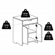 Winsome Nova 1-Drawer Contemporary Wood Storage Cabinet in White