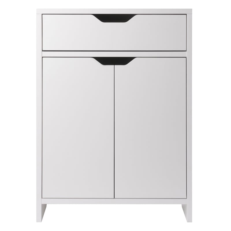 Winsome Nova 1-Drawer Contemporary Wood Storage Cabinet in White