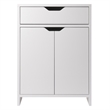 Winsome Nova 1-Drawer Contemporary Wood Storage Cabinet in White