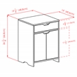 Winsome Nova 1-Drawer Contemporary Wood Storage Cabinet in White