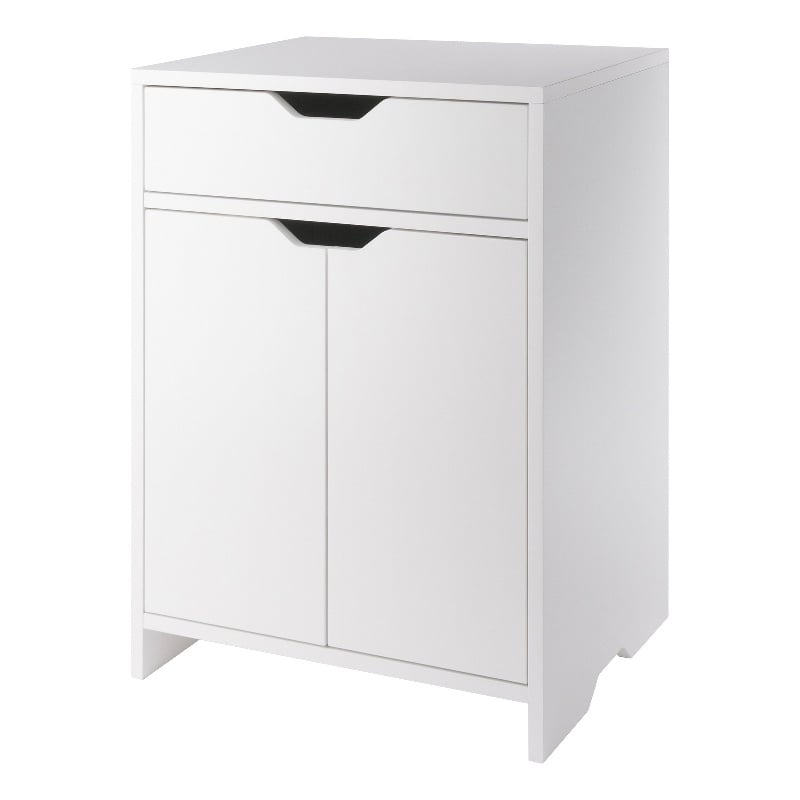 Winsome Nova 1Drawer Contemporary Wood Storage in White