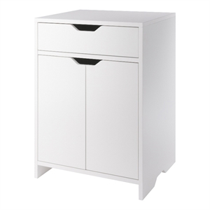 winsome nova 1-drawer storage cabinet white finish
