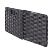 Winsome Melanie 3-Piece Foldable Woven Fiber Wicker / Rattan Basket - Chocolate