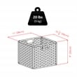 Winsome Melanie 3-Piece Foldable Woven Fiber Wicker / Rattan Basket - Chocolate