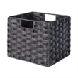 Winsome Melanie 3-Piece Foldable Woven Fiber Wicker / Rattan Basket - Chocolate
