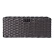 Winsome Melanie 3-Piece Foldable Woven Fiber Wicker / Rattan Basket - Chocolate
