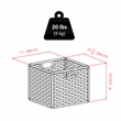 Winsome Melanie 3-Piece Foldable Woven Fiber Wicker / Rattan Basket in Chocolate