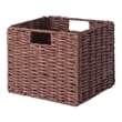 Winsome Tessa 3-Piece Foldable Woven Rope Wicker / Rattan Basket - Walnut