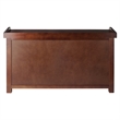 Winsome Milan 4-Piece Storage Solid Wood Bench w/ 3 Foldable Baskets in Walnut