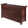 Winsome Milan 4-Piece Storage Solid Wood Bench w/ 3 Foldable Baskets in Walnut