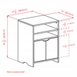 Winsome Nova Open Shelf Contemporary Wood Storage Cabinet in White