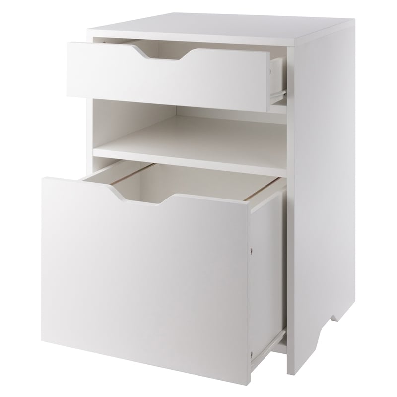 Winsome Nova Filing Contemporary Wood Storage Cabinet in White