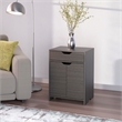 Winsome Nova 1-Drawer Contemporary Wood Storage Cabinet in Charcoal